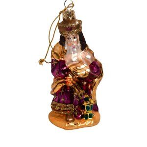 Vintage Blown Glass Wise Man Christmas Ornament Nativity Replacement Piece